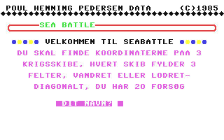 C64 GameBase Sea_Battle Ny_Elektronik_ApS/SOFT_Special 1986