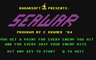 C64 GameBase Seawar RadarSoft 1984