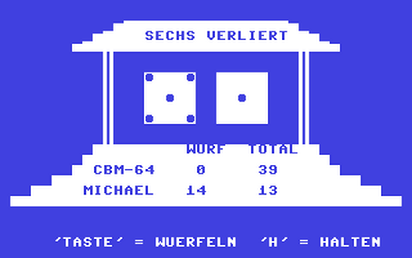 C64 GameBase Sechs_verliert CA-Verlags_GmbH/Commodore_Disc 1987