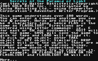 C64 GameBase Secrets_of_the_Pyramid_of_Light Laing_Marketing_Ltd. 1986