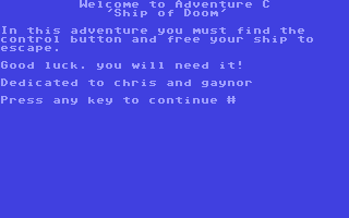 C64 GameBase Ship_of_Doom Artic_Computing_Ltd. 1984