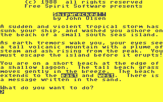 C64 GameBase Shipwrecked!! CodeWriter_Coporation 1985
