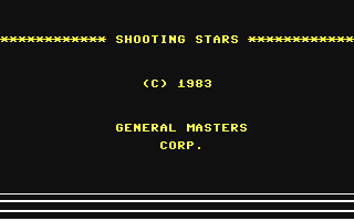 C64 GameBase Shooting_Stars K-Tek/K-Tel_Software_Inc. 1983
