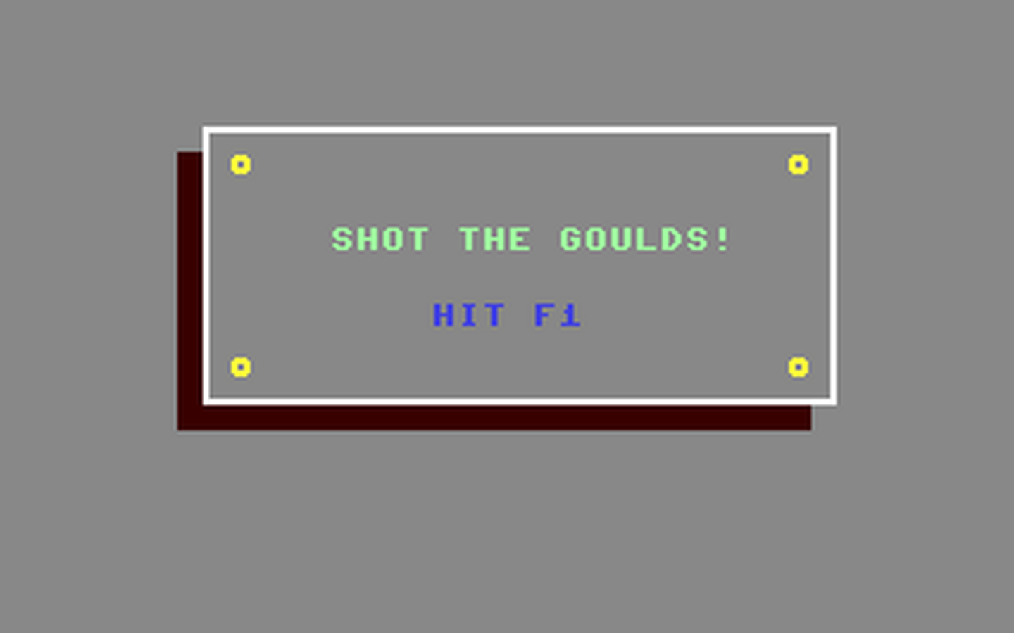 C64 GameBase Shot_the_Goulds! Systems_Editoriale_s.r.l. 1988