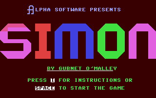 C64 GameBase Simon Alpha_Software_Ltd. 1986