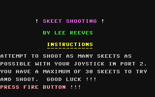 C64 GameBase Skeet_Shooting Commodore_Computing_International_(CCI) 1988