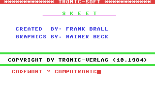 C64 GameBase Skeet Tronic_Verlag_GmbH/Computronic 1984