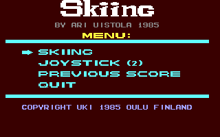 C64 GameBase Skiing Megasystems_Oy/Floppy_Magazine_64 1986