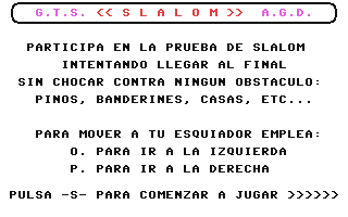 C64 GameBase Slalom Grupo_de_Trabajo_Software_(GTS)_s.a./Commodore_Computer_Club 1986