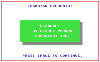 C64 GameBase Slamball Loadstar/Softdisk_Publishing,_Inc. 1987