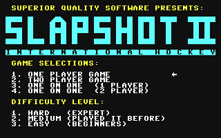 C64 GameBase Slapshot_II_-_International_Hockey SQS_(Superior_Quality_Software) 1985