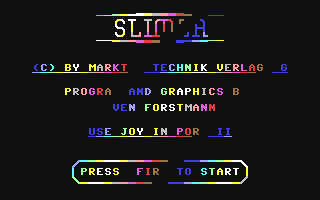 C64 GameBase Slimer [Markt_&_Technik] 1995