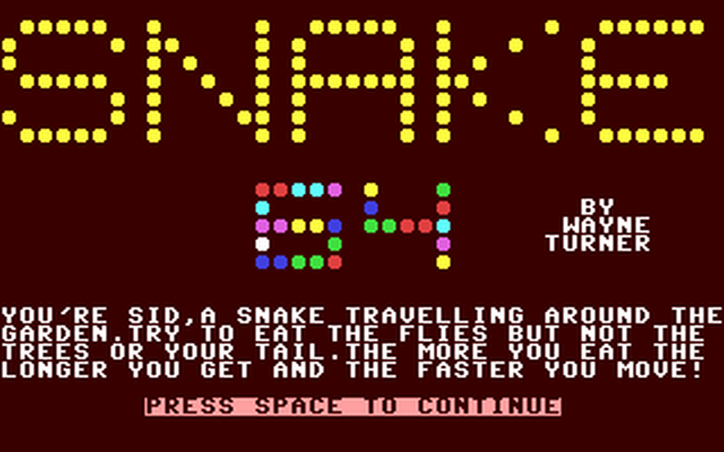 C64 GameBase Snake_64 Argus_Press_Software_(APS)/64_Tape_Computing 1984