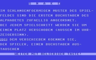 C64 GameBase Snake CW-Publikationen_Verlags_GmbH/RUN 1985