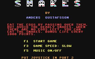 C64 GameBase Snakes Business_Press_International_Ltd./Your_Computer 1985