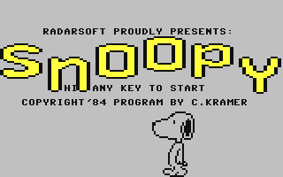 C64 GameBase Snoopy RadarSoft 1984