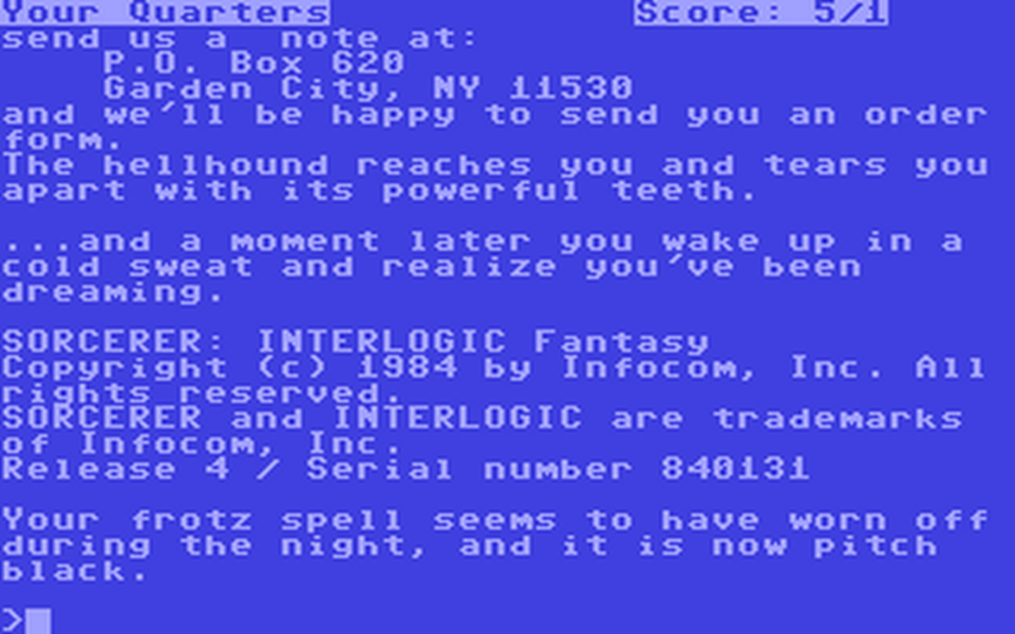 C64 GameBase Sorcerer Infocom 1984