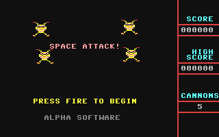 C64 GameBase Space_Attack Alpha_Software_Ltd. 1986
