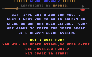 C64 GameBase Space_Odyssey Tronic_Verlag_GmbH/Computronic 1986