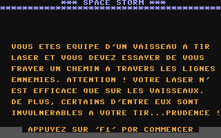 C64 GameBase Space_Storm Hebdogiciel 1985