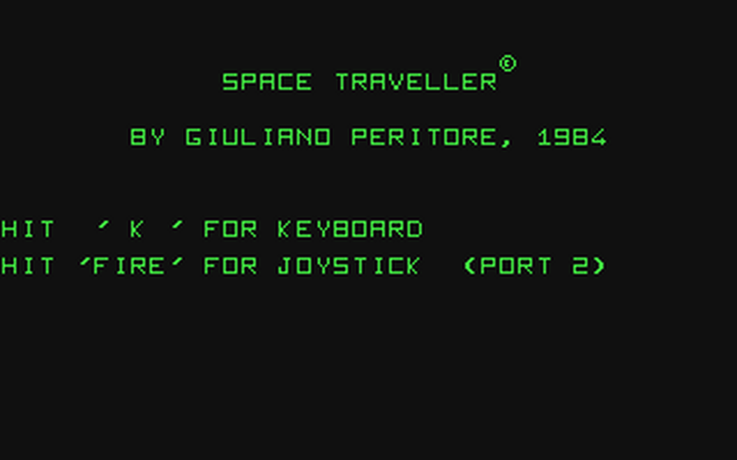 C64 GameBase Space_Traveller Gruppo_Editoriale_Jackson/Personal_Software 1984