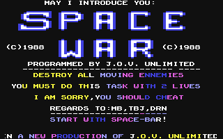 C64 GameBase Space_War (Public_Domain) 1988