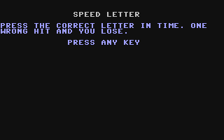 C64 GameBase Speed_Letter (Public_Domain) 2008