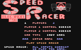 C64 GameBase Speed_Racer_II (Not_Published) 1991