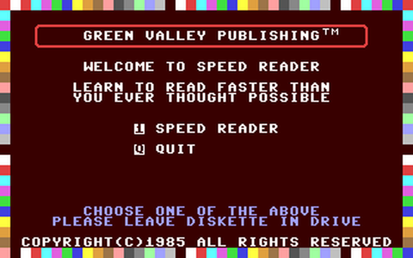 C64 GameBase Speed_Reader ShareData,_Inc./Green_Valley_Publishing,_Inc. 1985