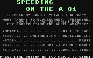 C64 GameBase Speeding_on_the_A_81 (Public_Domain) 2016