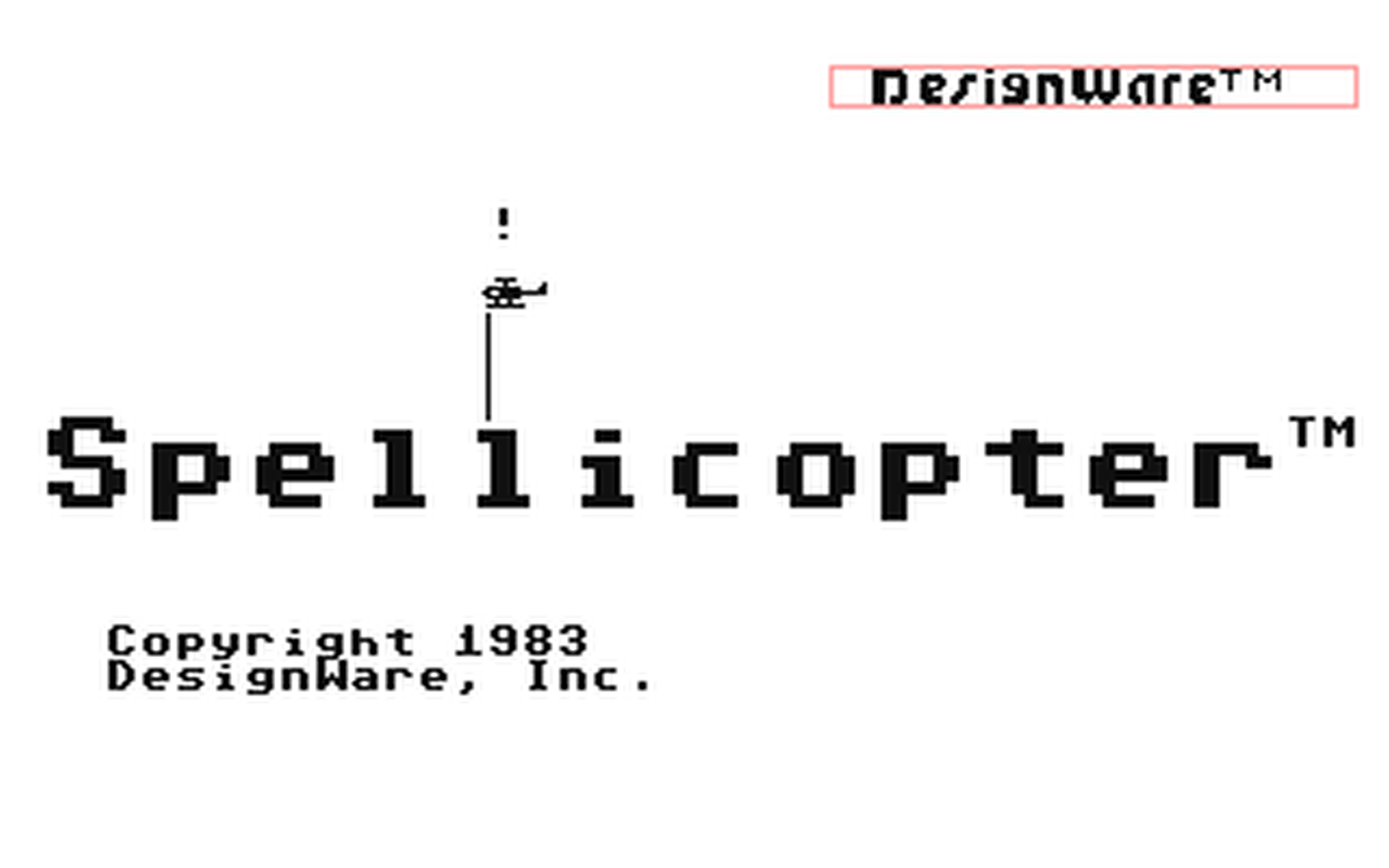 C64 GameBase Spellicopter DesignWare,_Inc. 1983