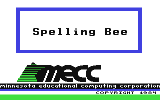 C64 GameBase Spelling_Bee Minnesota_Educational_Computing_Corporation_(MECC) 1984