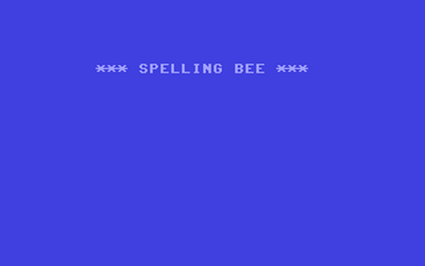 C64 GameBase Spelling_Bee Hayden_Book_Company,_Inc. 1984