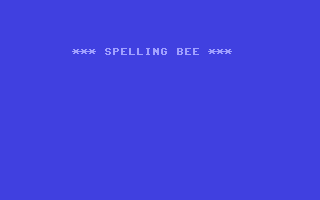 C64 GameBase Spelling_Bee Hayden_Book_Company,_Inc. 1984
