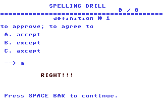C64 GameBase Spelling_Drill_#006 Loadstar/Softalk_Production 1984