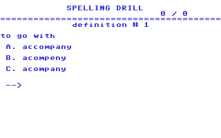 C64 GameBase Spelling_Drill_#008 Loadstar/Softalk_Production 1985
