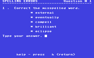 C64 GameBase Spelling_Errors_8 Commodore_Educational_Software
