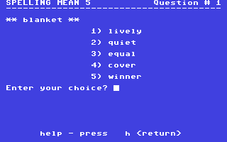 C64 GameBase Spelling_Mean_5 Commodore_Educational_Software
