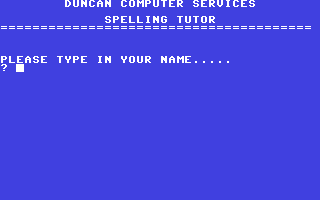C64 GameBase Spelling_Tutor Duncan_Computer_Services