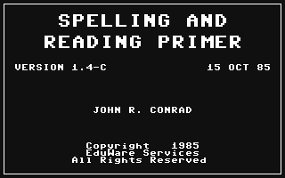 C64 GameBase Spelling_and_Reading_Primer Britannica_Software,_Inc. 1985