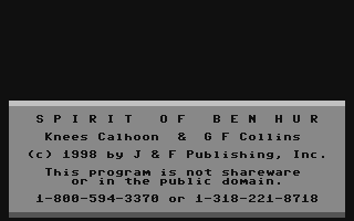 C64 GameBase Spirit_of_Ben_Hur Loadstar/J_&_F_Publishing,_Inc. 1998
