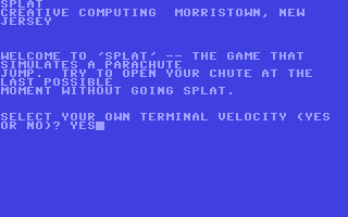 C64 GameBase Splat Creative_Computing 1978