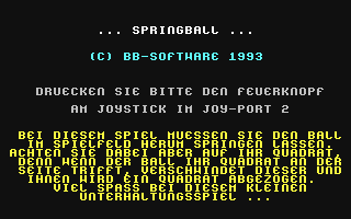 C64 GameBase Springball BB_Software 1993