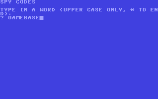 C64 GameBase Spy_Codes Sparrow_Books 1983