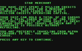 C64 GameBase Star_Merchant Creative_Computing 1984