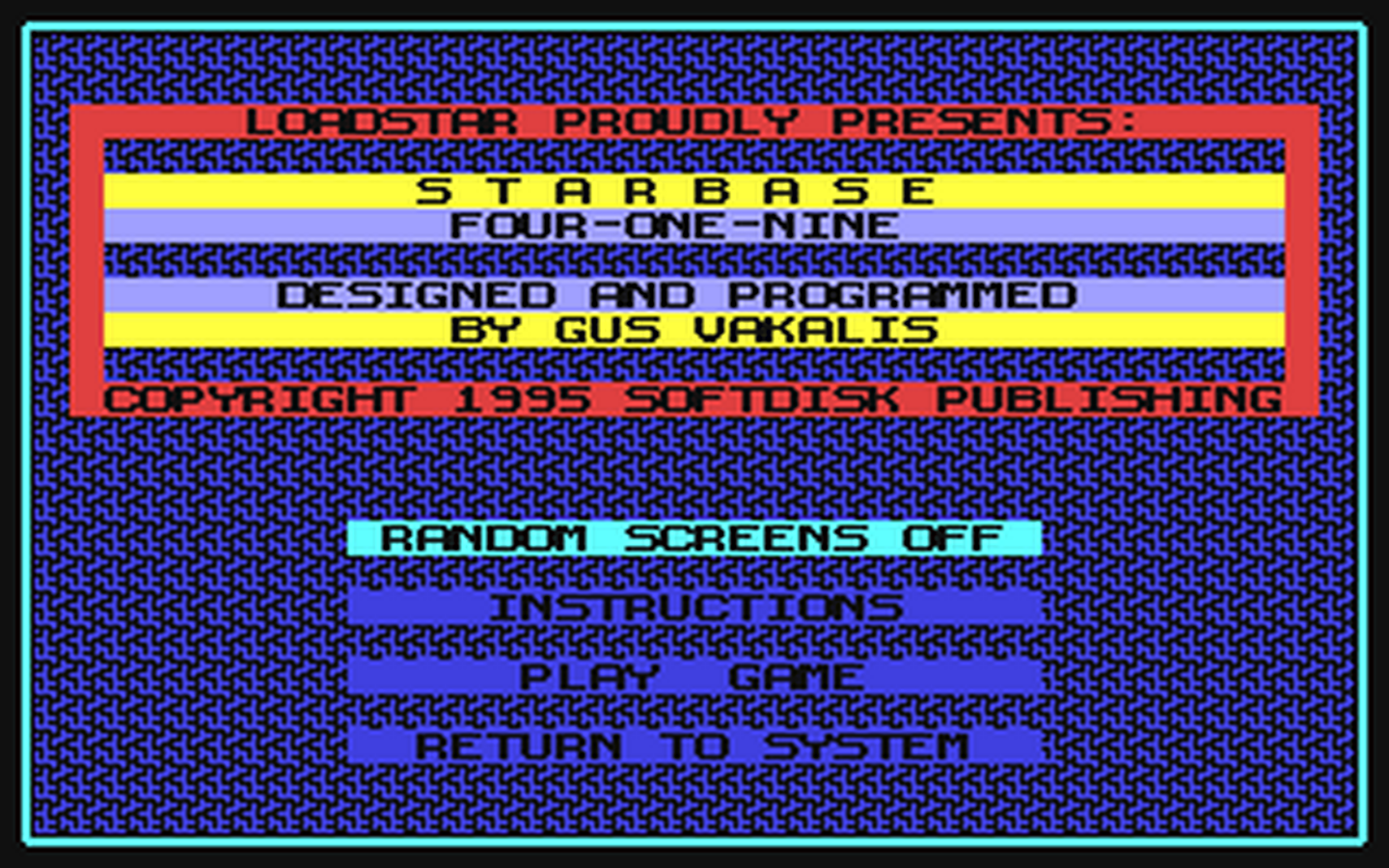 C64 GameBase Starbase_Four-One-Nine Loadstar/Softdisk_Publishing,_Inc. 1995