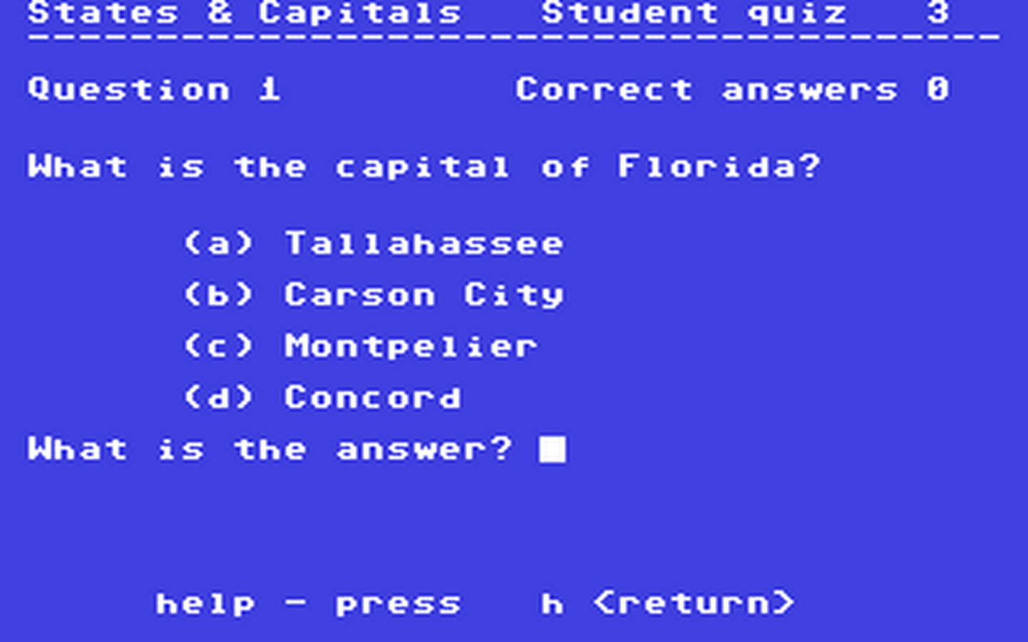 C64 GameBase States_and_Capitals_Quiz Commodore_Educational_Software 1983