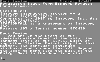 C64 GameBase Stationfall Infocom 1987