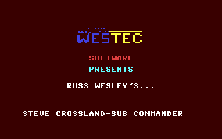 C64 GameBase Steve_Crossland_-_Sub_Commander Westec_Software