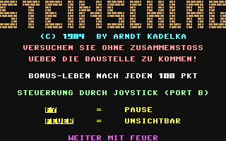 C64 GameBase Steinschlag Tronic_Verlag_GmbH/Computronic 1986